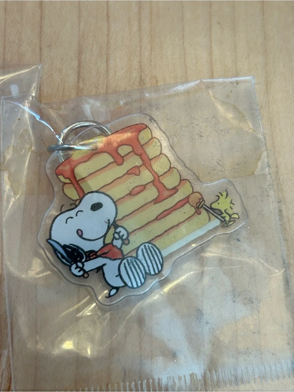 NIP New Snoopy food snacks treats 6 pc lot acrylic resin keychains bag charms